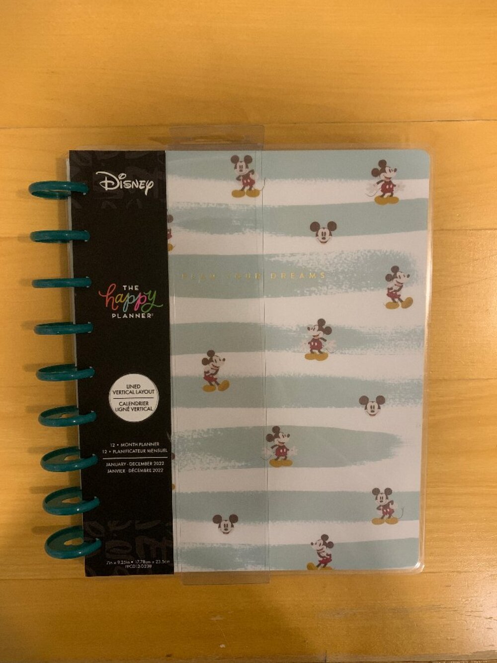 NEW Disney Happy Planner Mickey Plan Your Journey 12 Month Dated Planner
